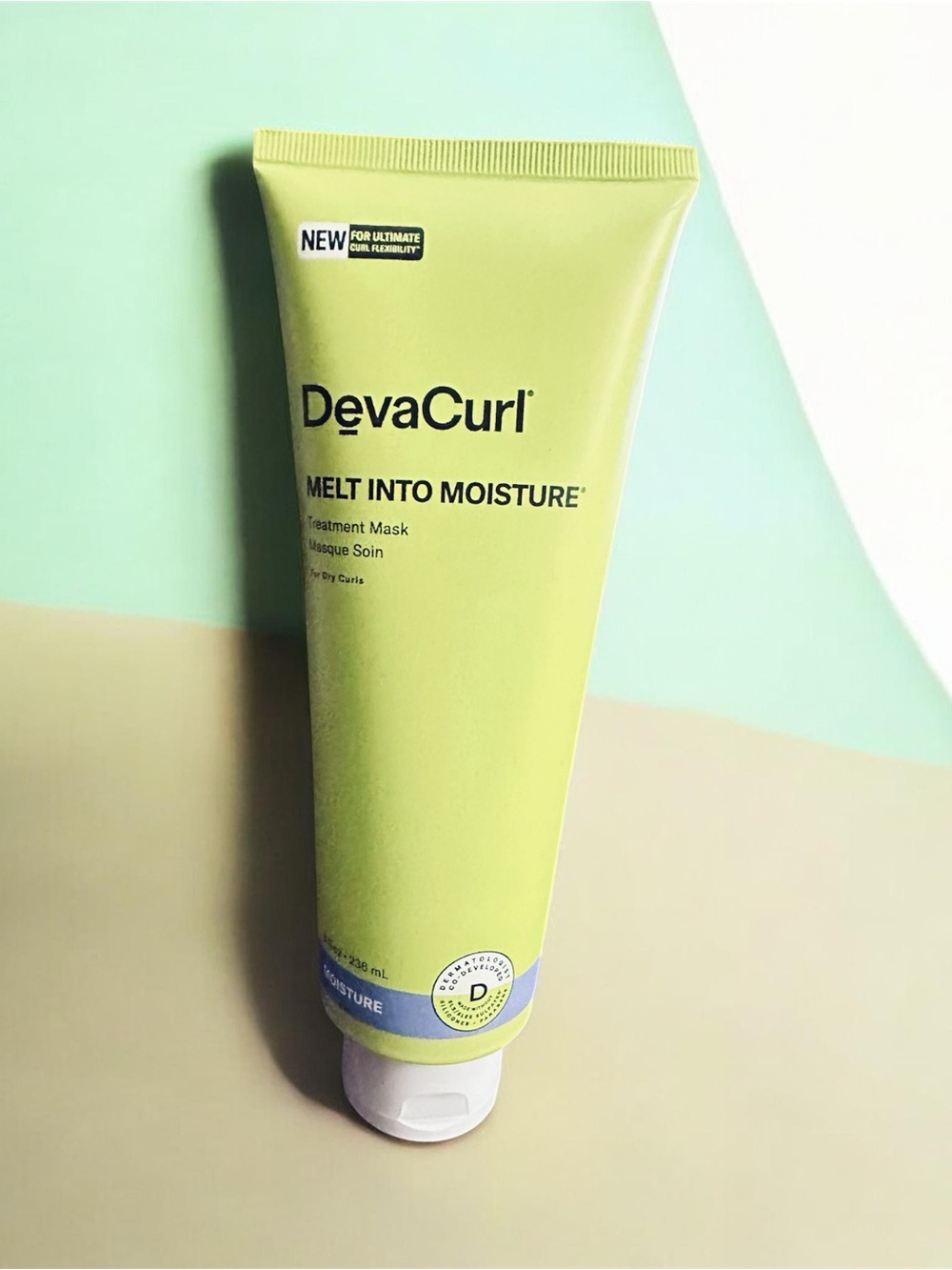 DevaCurl Melt Into Moisture Treatment Mask - Lime Green Tube